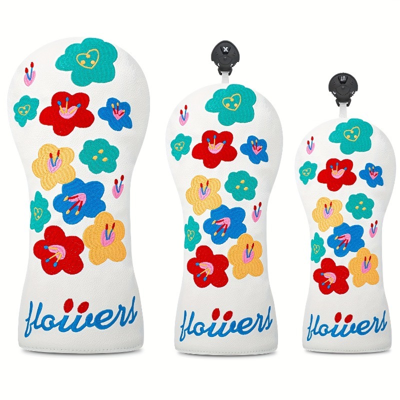 Golf Equipment Deals - Floral Design Golf Club Head Cover