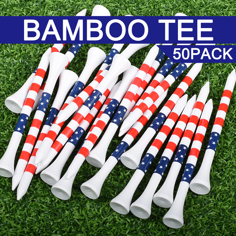 Golf Exercise Equipment - 50pcs American Flag Style Durable Bamboo