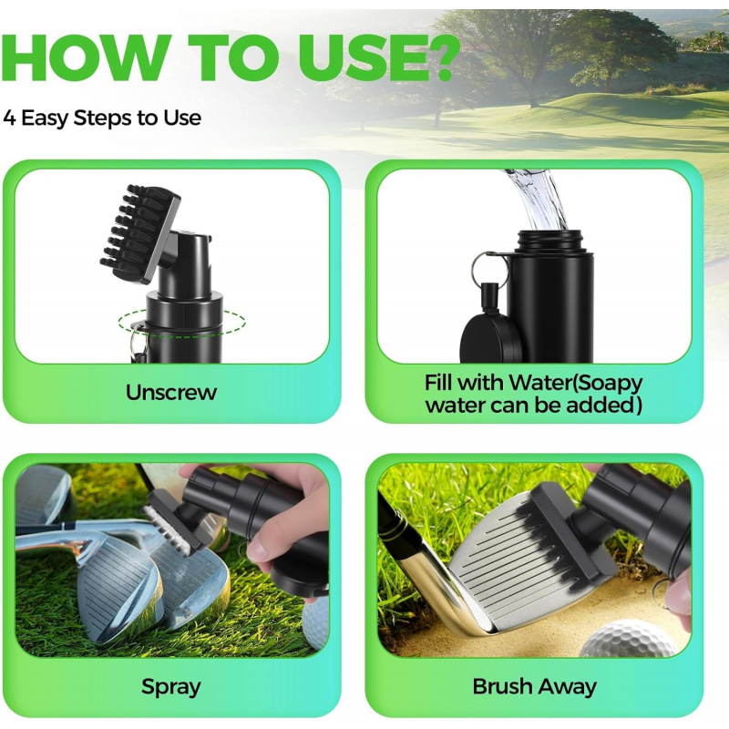 Golf Club Brush Cleaner with R – Golf Equipment Brands recenzja i cena