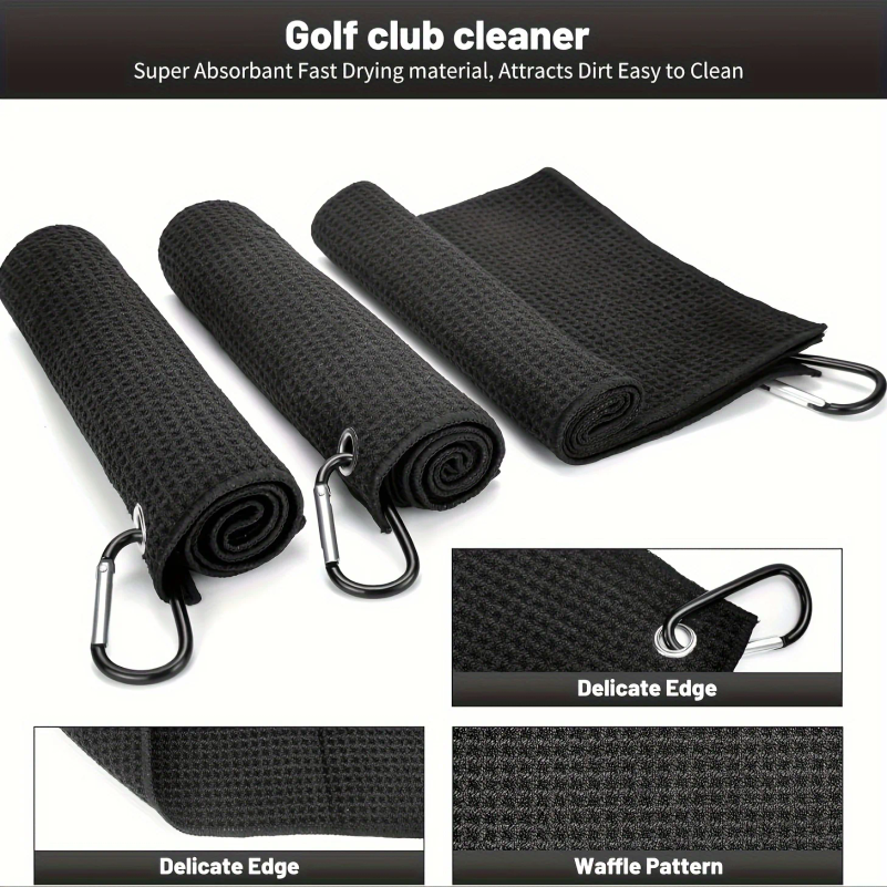1 Pc Black Golf Towel Microfib – Golf Towel Waffle recenzja i cena