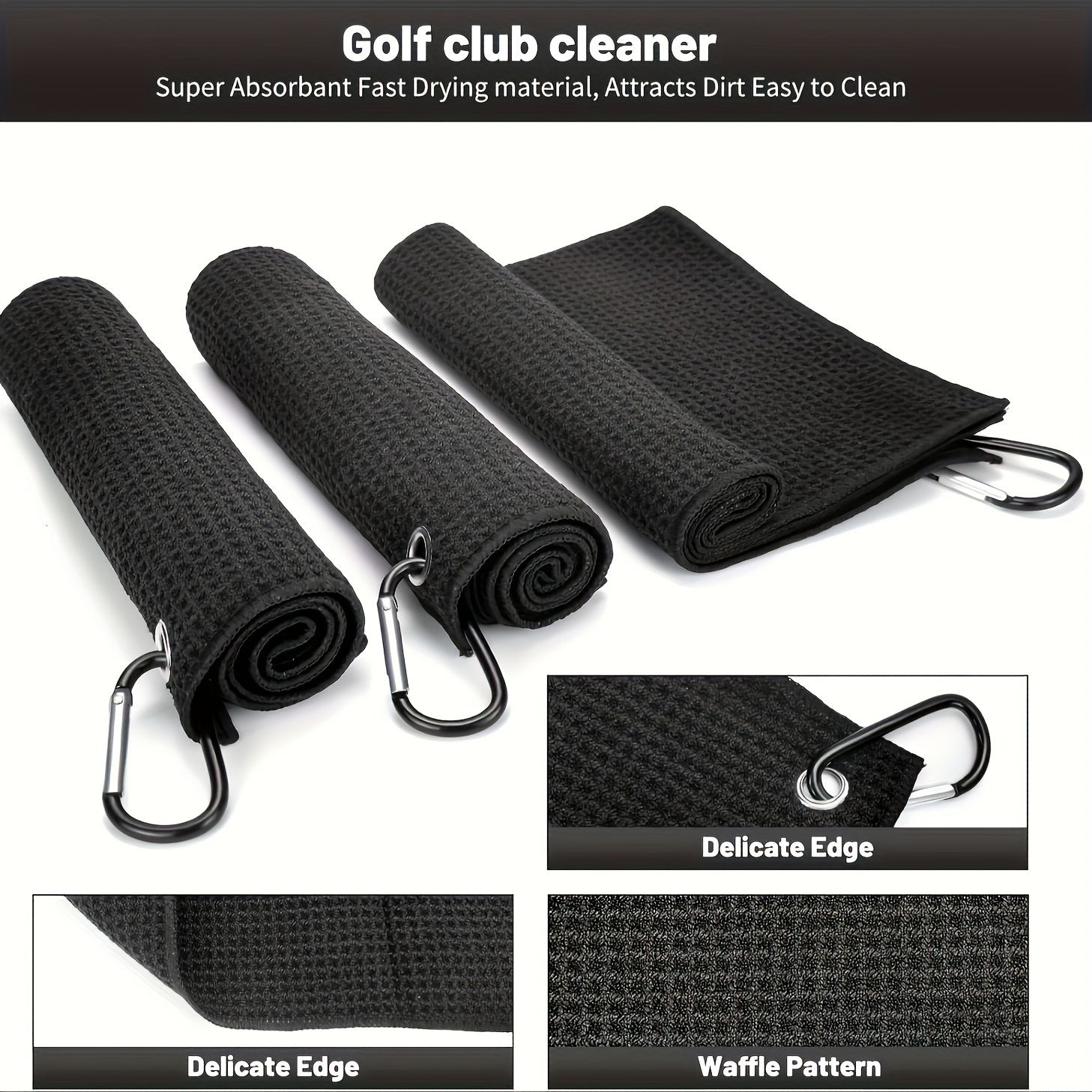 3pcs Golf Towels, 30cm*30cm,11 – Golf Towel Waffle recenzja i cena