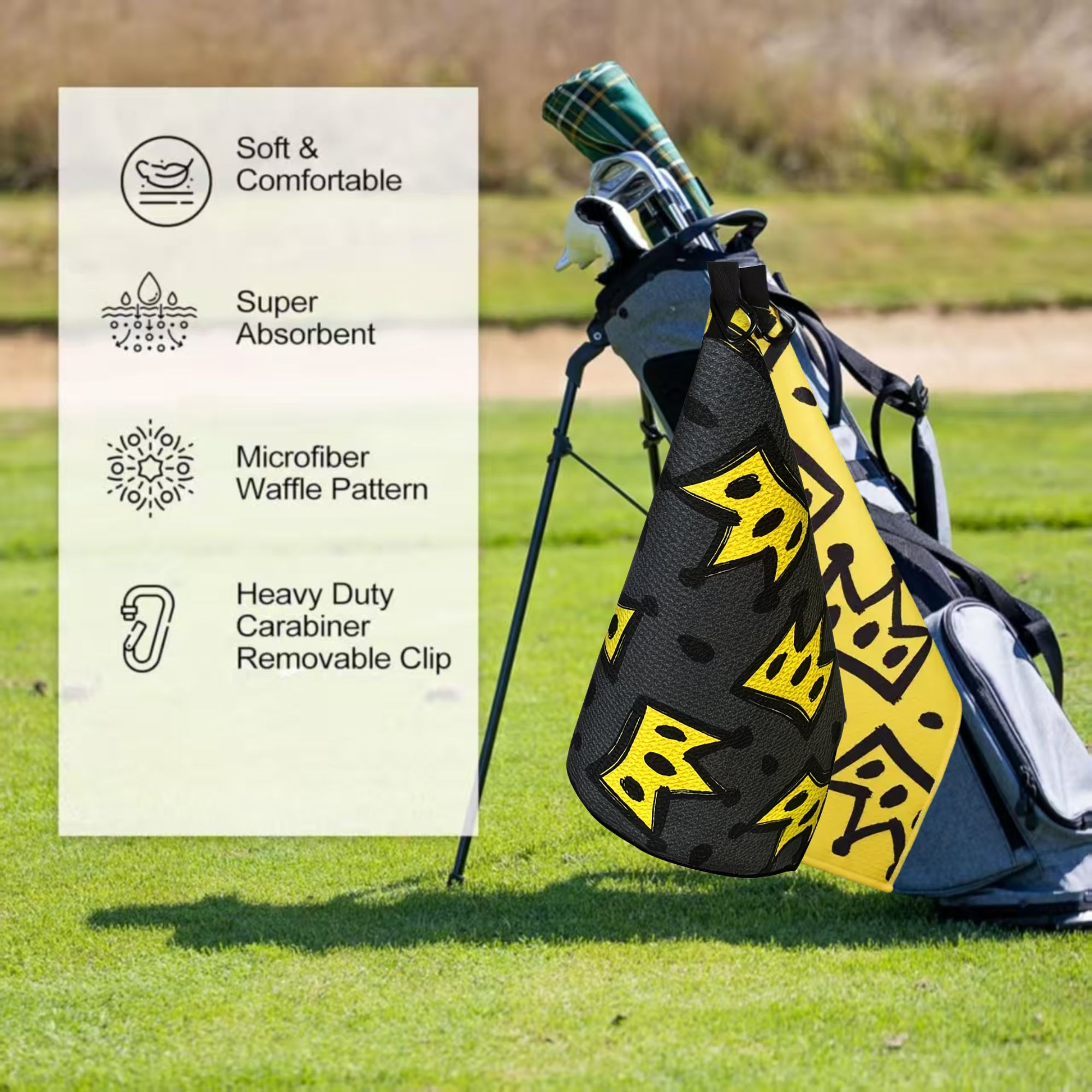 2pcs King Crown Large Golf Tow – Golf Towel Waffle recenzja i cena