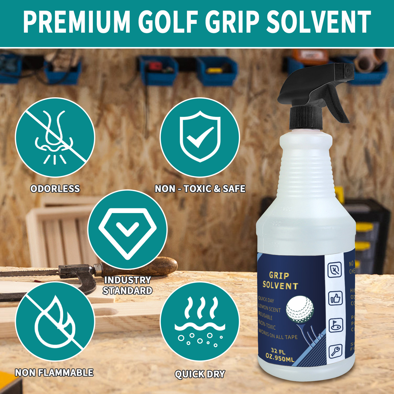 Golf Grip Solvent 32 OZ for Re – Grip Regrip Tape recenzja i cena